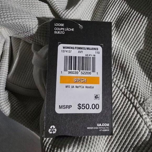 NWT Under Armour Women's Long Sleeve Waffle Hoodie Size S - Picture 9 of 9